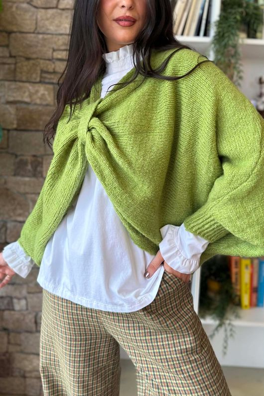 Big Softie Batwing Or Butterfly Knit Olive